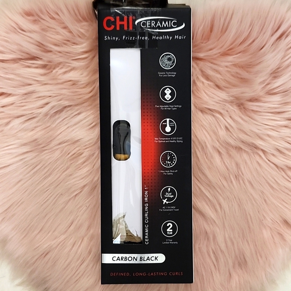 Brand New CHI CERAMIC CARBON BLACK CURLING  IRON-1"